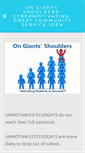 Mobile Screenshot of ongiantsshoulders.org