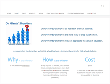 Tablet Screenshot of ongiantsshoulders.org
